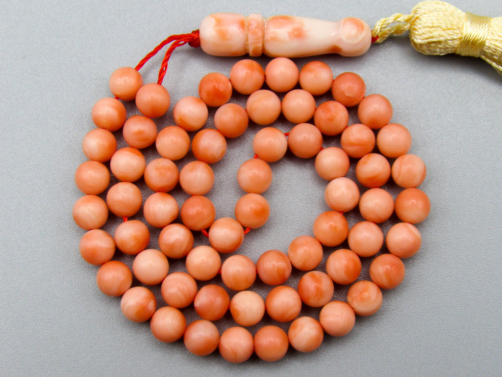 antique coral, natural coral, undyed coral, White angel skin coral, Italian coral, pacific coral, Sardinian Coral, sea coral, Mediterranean coral, Mediterranean Rosary, Mediterranean angel skin Rosary, White coral Rosary, handcarved coral, Rosa coral