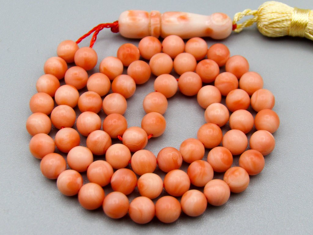 antique coral, natural coral, undyed coral, White angel skin coral, Italian coral, pacific coral, Sardinian Coral, sea coral, Mediterranean coral, Mediterranean Rosary, Mediterranean angel skin Rosary, White coral Rosary, handcarved coral, Rosa coral