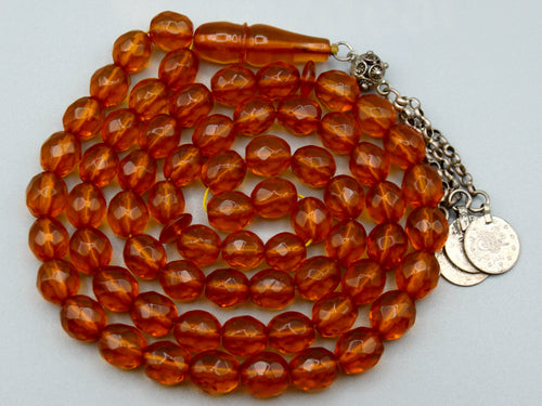 baltic amber, amber, antique, amber beads, Facettiert Amber, amber chain, Rosary beads, مسبحة, Masbaha, Muslim prayer beads حبيت الدورة ,العنبر الهندى, Sterling Silver Tassel