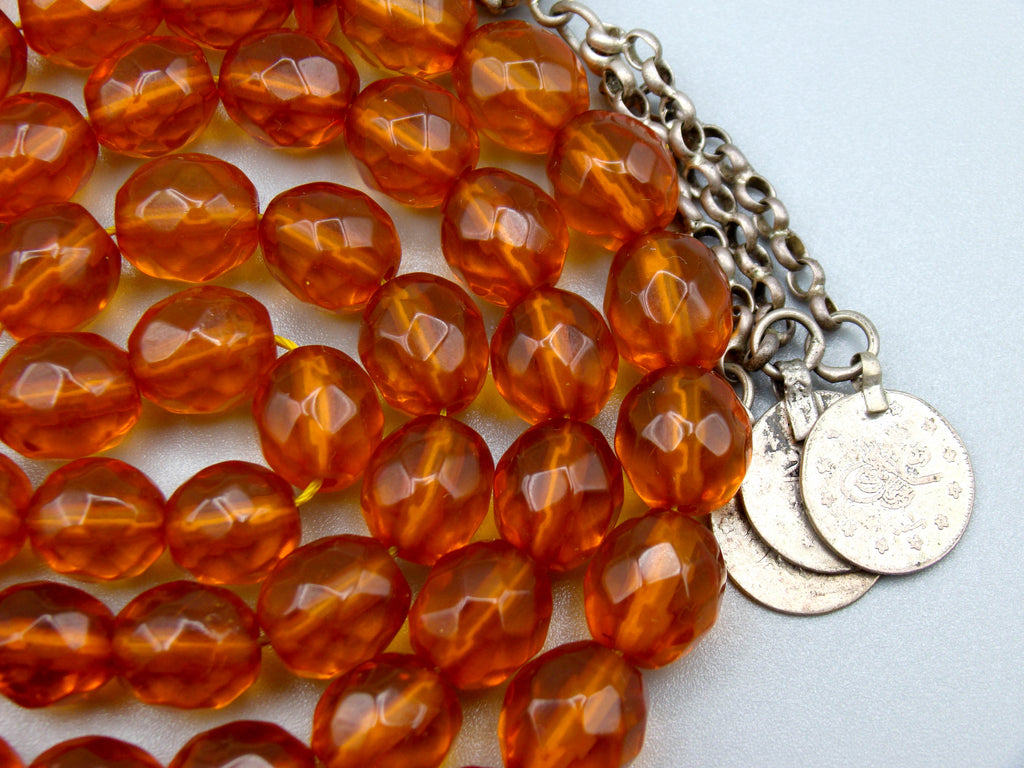 baltic amber, amber, antique, amber beads, Facettiert Amber, amber chain, Rosary beads, مسبحة, Masbaha, Muslim prayer beads حبيت الدورة ,العنبر الهندى, Sterling Silver Tassel