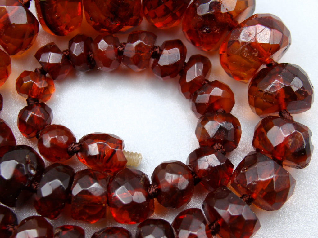 Antique Baltic Facettiert Natural Amber Necklace - Kingdom of Antique Arts