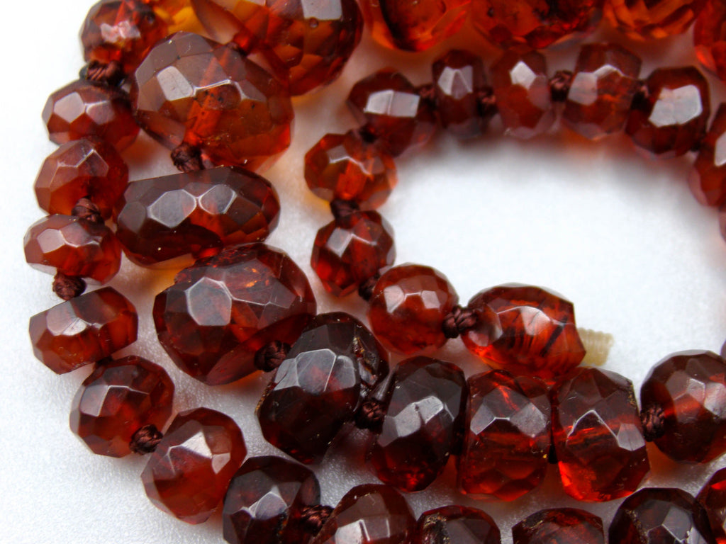 Antique Baltic Facettiert Natural Amber Necklace - Kingdom of Antique Arts