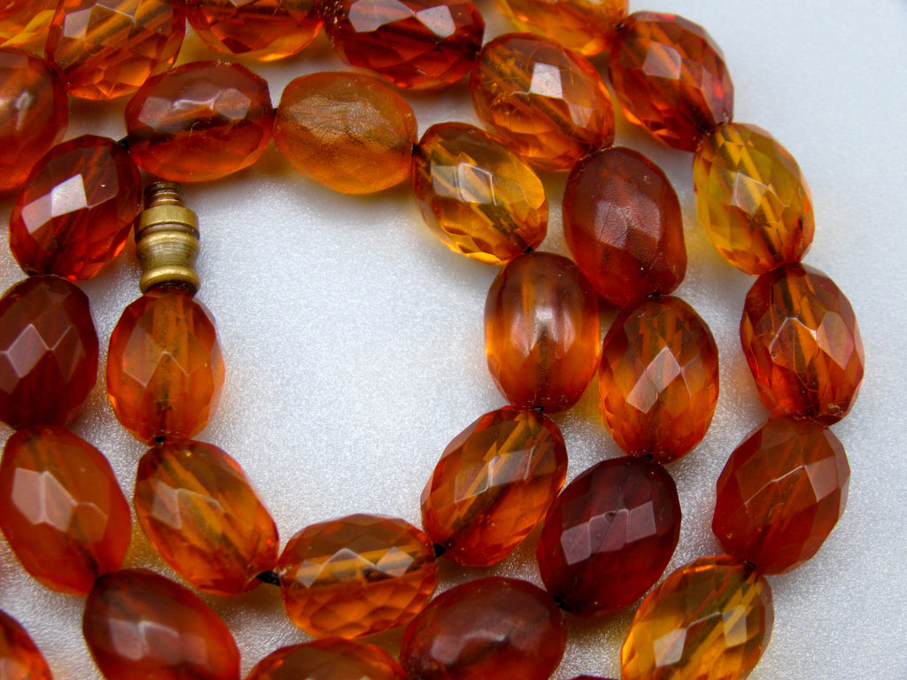 Antique Baltic Facettiert Natural Amber Necklace - Kingdom of Antique Arts