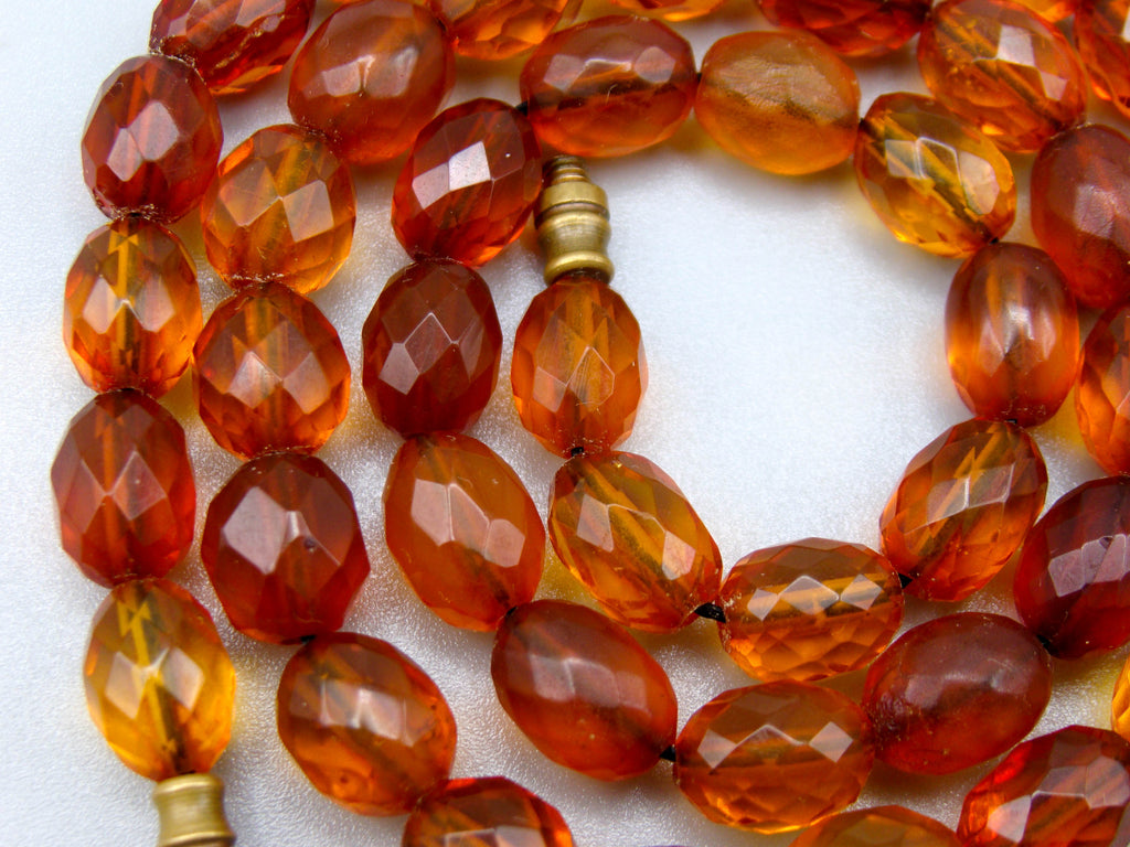 Antique Baltic Facettiert Natural Amber Necklace - Kingdom of Antique Arts
