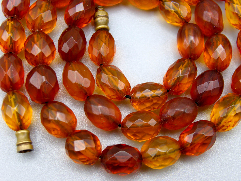 Antique Baltic Facettiert Natural Amber Necklace - Kingdom of Antique Arts