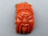 antique coral, natural coral, undyed coral, dark red coral, blood red coral, Italian coral, pacific coral, Sardinian Coral, Coral Cameo, Handcarved Cameo, sea coral, aka coral, Red Cameo
