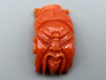 antique coral, natural coral, undyed coral, dark red coral, blood red coral, Italian coral, pacific coral, Sardinian Coral, Coral Cameo, Handcarved Cameo, sea coral, aka coral, Red Cameo