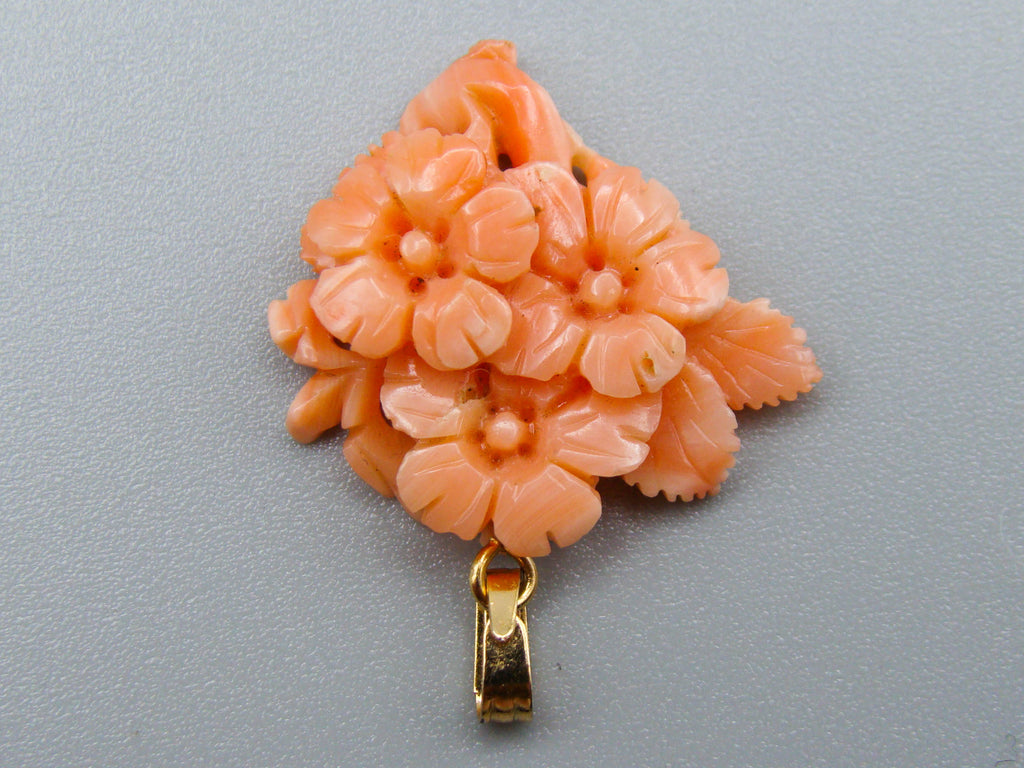 antique coral, natural coral, undyed coral, Salmon coral, Italian coral, pacific coral, Sardinian Coral, sea coral, Mediterranean coral, Mediterranean Pendant, Mediterranean salmon, coral Pendant, Asien coral, handcarved coral