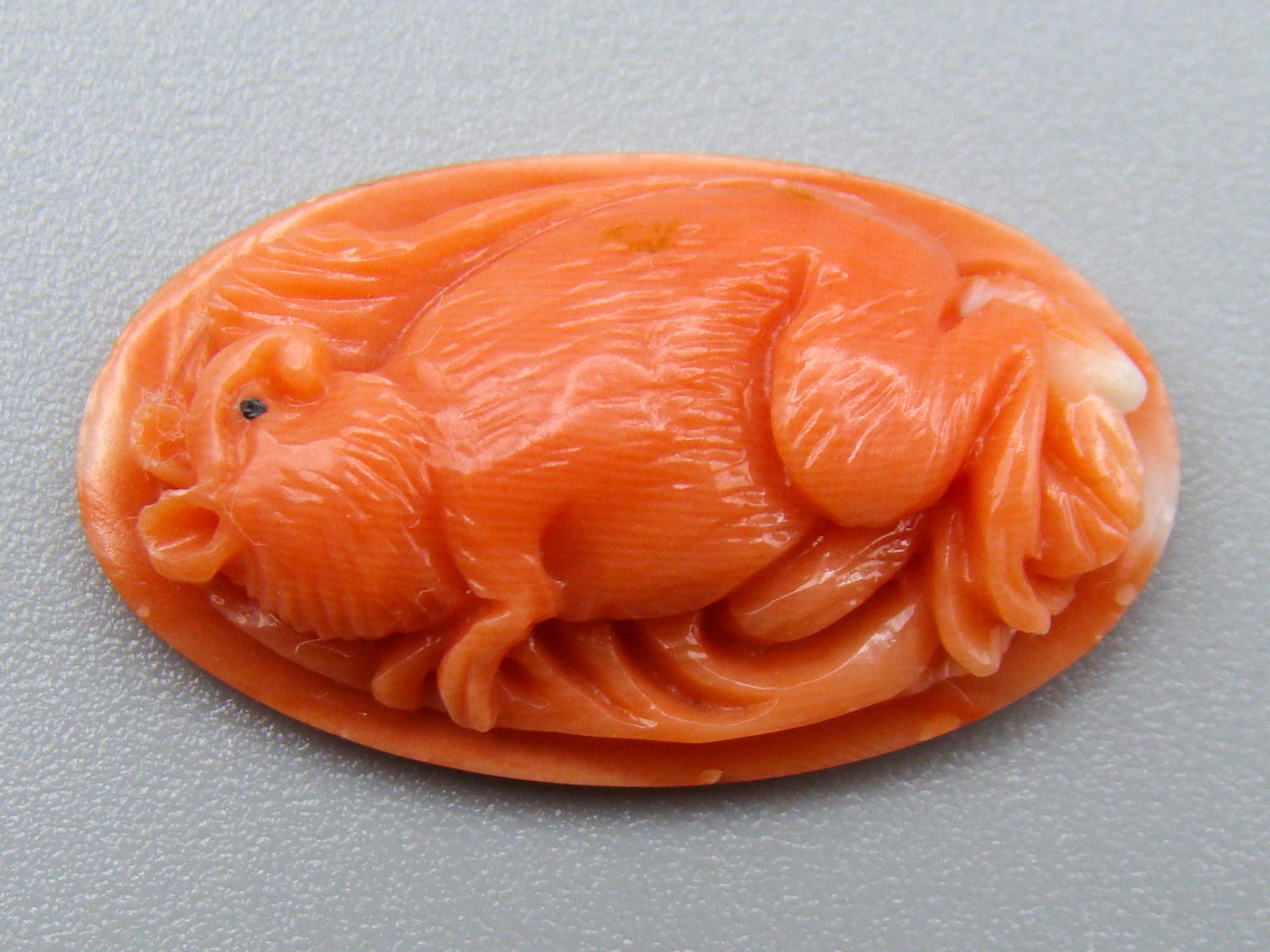 antique coral, natural coral, undyed coral, dark momo orange coral, Italian coral, pacific coral, Sardinian Coral, sea coral, Mediterranean coral, Mediterranean Cameo, Mediterranean orange, Momo Coral, Momo Cameo, Asien coral, Asien Cameo, handcarved coral