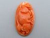 antique coral, natural coral, undyed coral, dark momo orange coral, Italian coral, pacific coral, Sardinian Coral, sea coral, Mediterranean coral, Mediterranean Cameo, Mediterranean orange, Momo Coral, Momo Cameo, Asien coral, Asien Cameo, handcarved coral