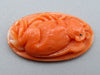 antique coral, natural coral, undyed coral, dark momo orange coral, Italian coral, pacific coral, Sardinian Coral, sea coral, Mediterranean coral, Mediterranean Cameo, Mediterranean orange, Momo Coral, Momo Cameo, Asien coral, Asien Cameo, handcarved coral