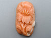Antique Natural Undyed Momo Salmon Coral Cameo - Kingdom of Antique Arts
