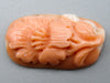Antique Natural Undyed Momo Salmon Coral Cameo - Kingdom of Antique Arts