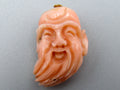 antique coral, natural coral, undyed coral, momo salmon coral, Italian coral, pacific coral, Sardinian Coral, sea coral, Mediterranean coral, Mediterranean Pendant, coral Pendant, Asien coral, Asien Pendant, handcarved coral, momo salmon coral Pendant