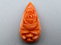 antique coral, natural coral, undyed coral, dark orange coral, Italian coral, pacific coral, Sardinian Coral, sea coral, Mediterranean coral, Mediterranean Cameo, Mediterranean orange, Asien coral, Asien Cameo, handcarved coral, Orange Cameo Coral