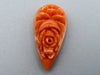 antique coral, natural coral, undyed coral, dark orange coral, Italian coral, pacific coral, Sardinian Coral, sea coral, Mediterranean coral, Mediterranean Cameo, Mediterranean orange, Asien coral, Asien Cameo, handcarved coral, Orange Cameo Coral