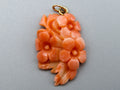 antique coral, natural coral, undyed coral, momo salmon coral, Italian coral, pacific coral, Sardinian Coral, sea coral, Mediterranean coral, Mediterranean Pendant, coral Pendant, Asien coral, Asien Pendant, handcarved coral, momo salmon coral Pendant