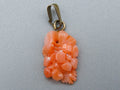 antique coral, natural coral, undyed coral, Salmon coral, Italian coral, pacific coral, Sardinian Coral, sea coral, Mediterranean coral, Mediterranean pendant, Mediterranean salmon, coral pendant, Asien coral, Asien pendant, handcarved coral
