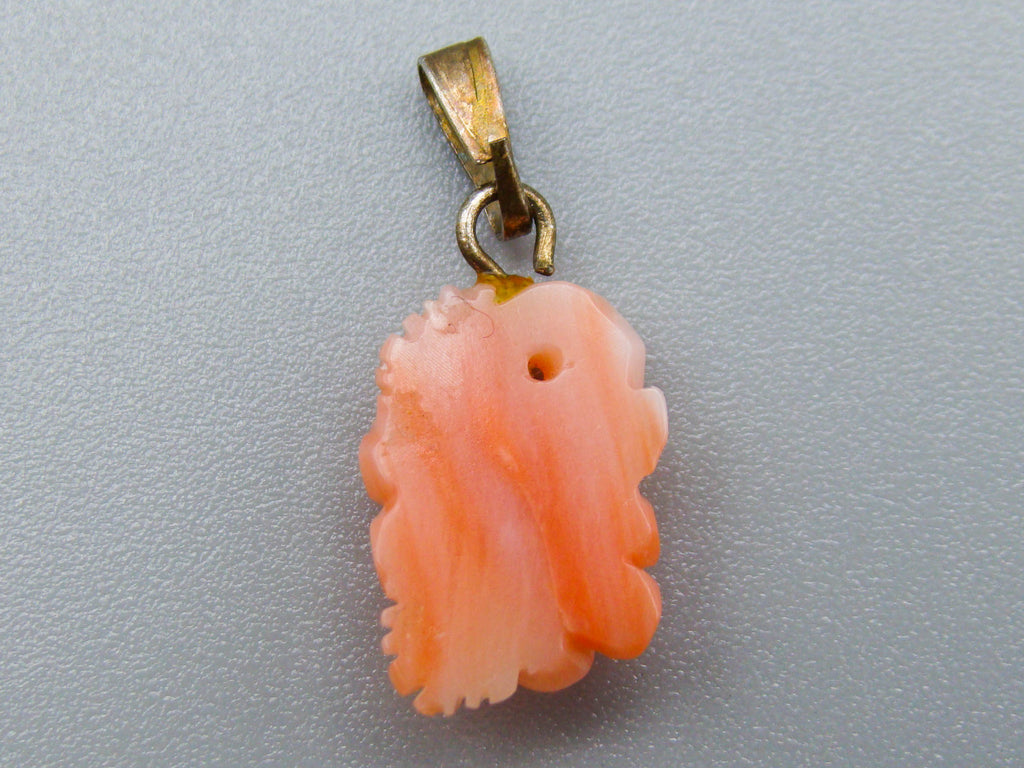 antique coral, natural coral, undyed coral, Salmon coral, Italian coral, pacific coral, Sardinian Coral, sea coral, Mediterranean coral, Mediterranean pendant, Mediterranean salmon, coral pendant, Asien coral, Asien pendant, handcarved coral