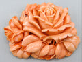 antique coral, natural coral, undyed coral, Salmon coral, Italian coral, pacific coral, Sardinian Coral, sea coral, Mediterranean coral, Mediterranean brooch, Mediterranean salmon, Asien coral, Asien brooch, handcarved coral