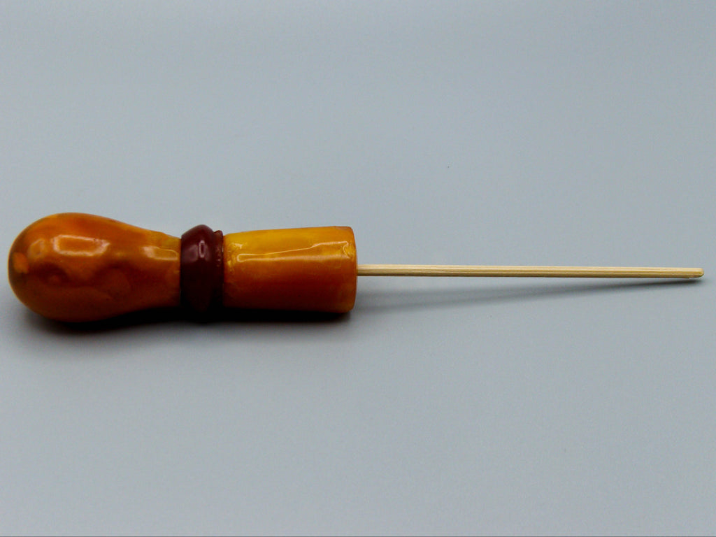 Antique Baltic egg yolk Natural Amber Hookah Mouthpiece - Kingdom of Antique Arts