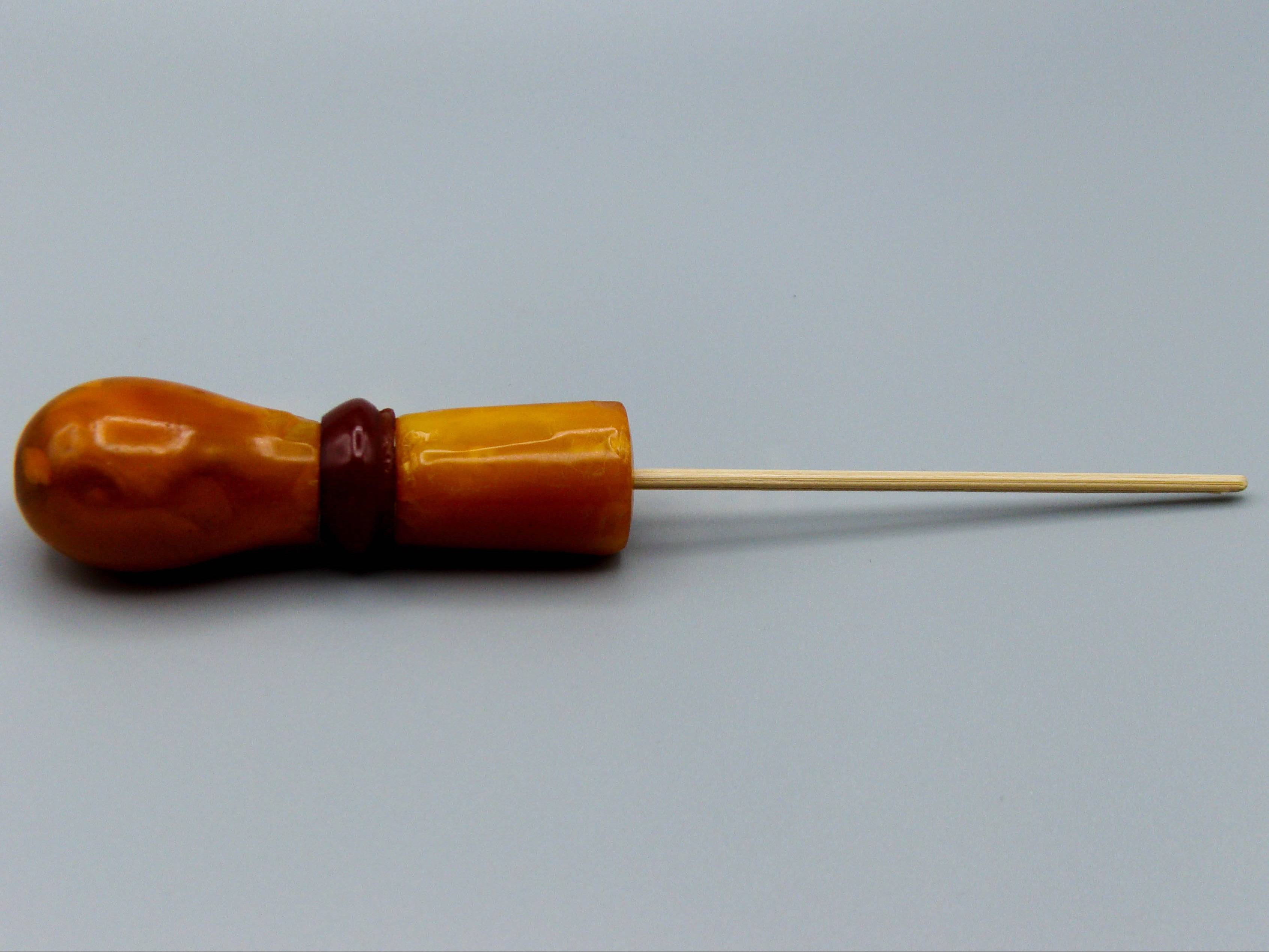 Antique Baltic egg yolk Natural Amber Hookah Mouthpiece - Kingdom of Antique Arts