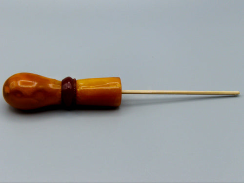 Antique Baltic egg yolk Natural Amber Hookah Mouthpiece - Kingdom of Antique Arts