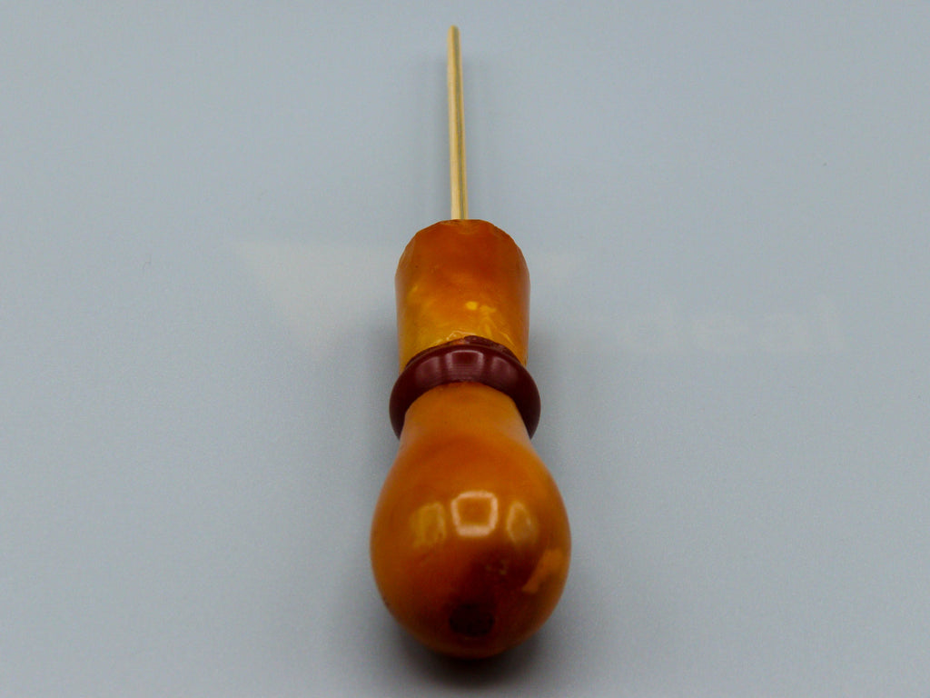Antique Baltic egg yolk Natural Amber Hookah Mouthpiece - Kingdom of Antique Arts