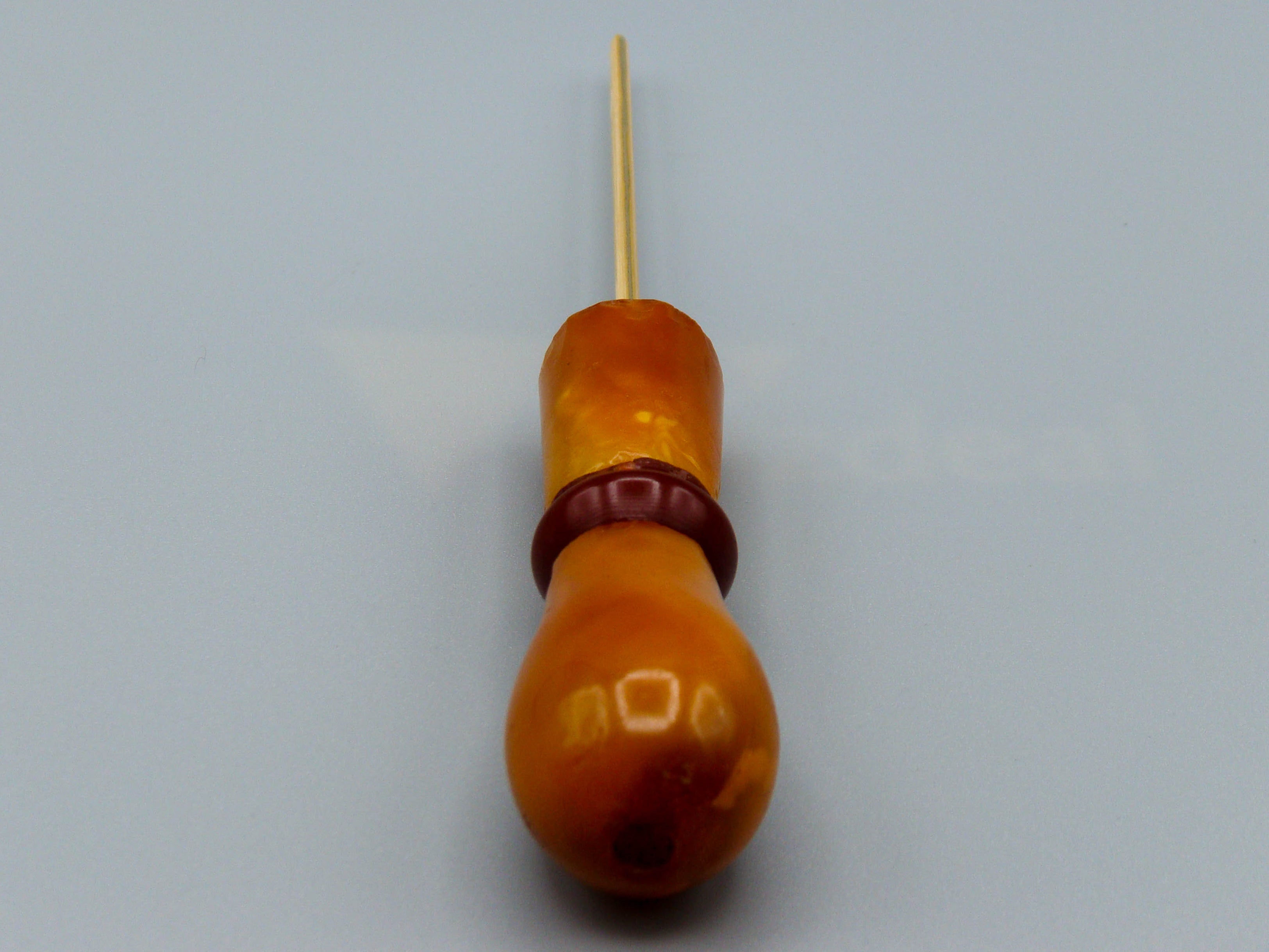 Antique Baltic egg yolk Natural Amber Hookah Mouthpiece - Kingdom of Antique Arts