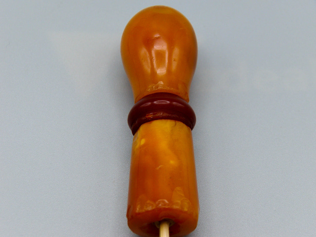 Antique Baltic egg yolk Natural Amber Hookah Mouthpiece - Kingdom of Antique Arts