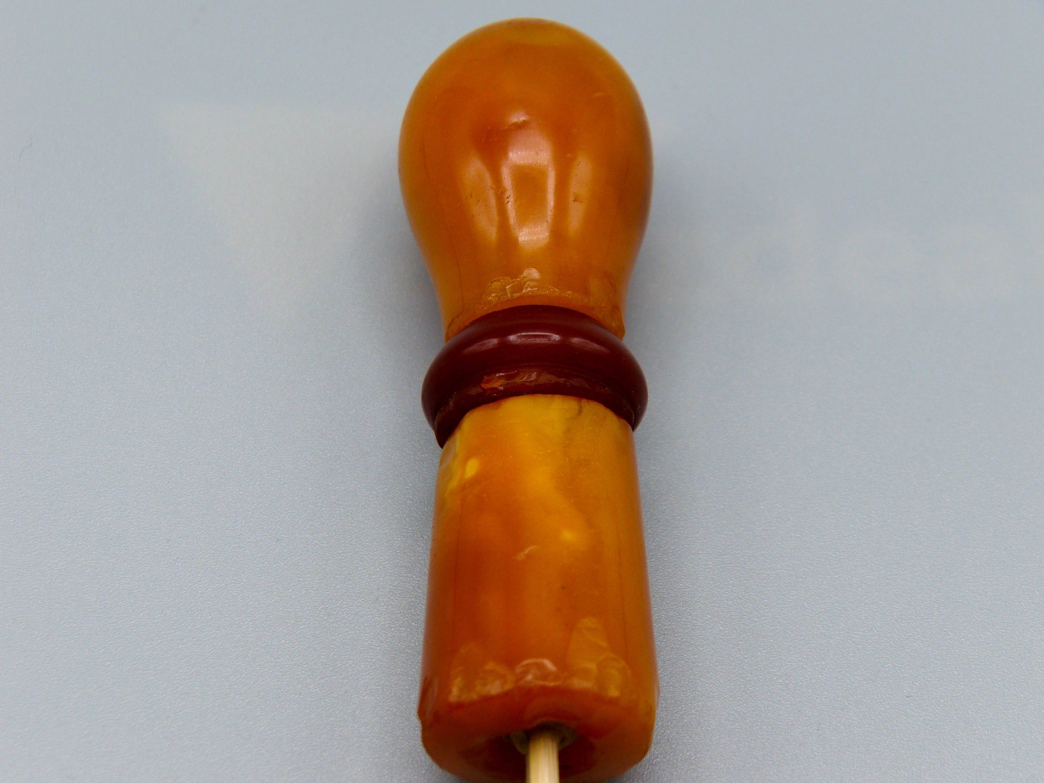 Antique Baltic egg yolk Natural Amber Hookah Mouthpiece - Kingdom of Antique Arts