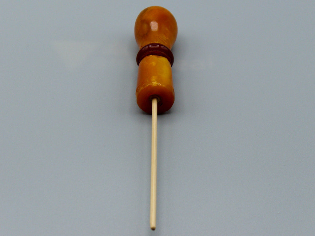 Antique Baltic egg yolk Natural Amber Hookah Mouthpiece - Kingdom of Antique Arts