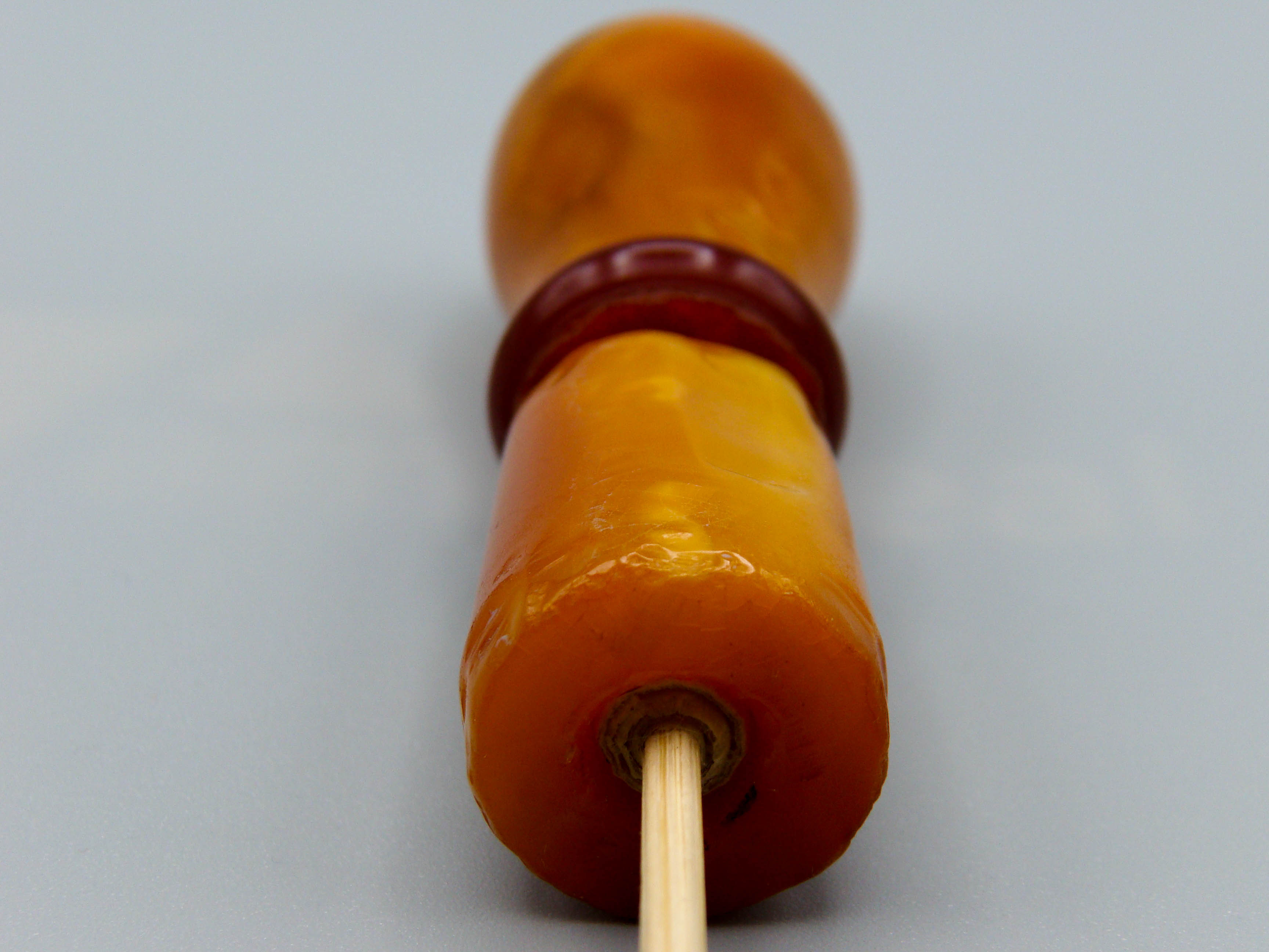 Antique Baltic egg yolk Natural Amber Hookah Mouthpiece - Kingdom of Antique Arts
