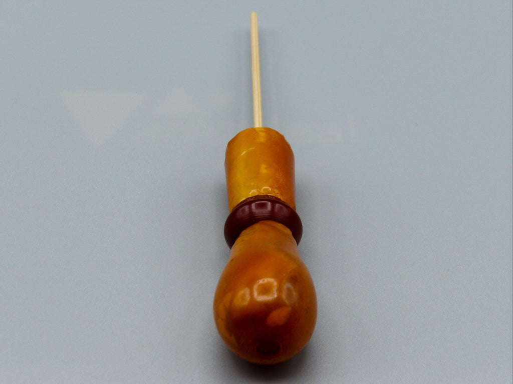Antique Baltic egg yolk Natural Amber Hookah Mouthpiece - Kingdom of Antique Arts