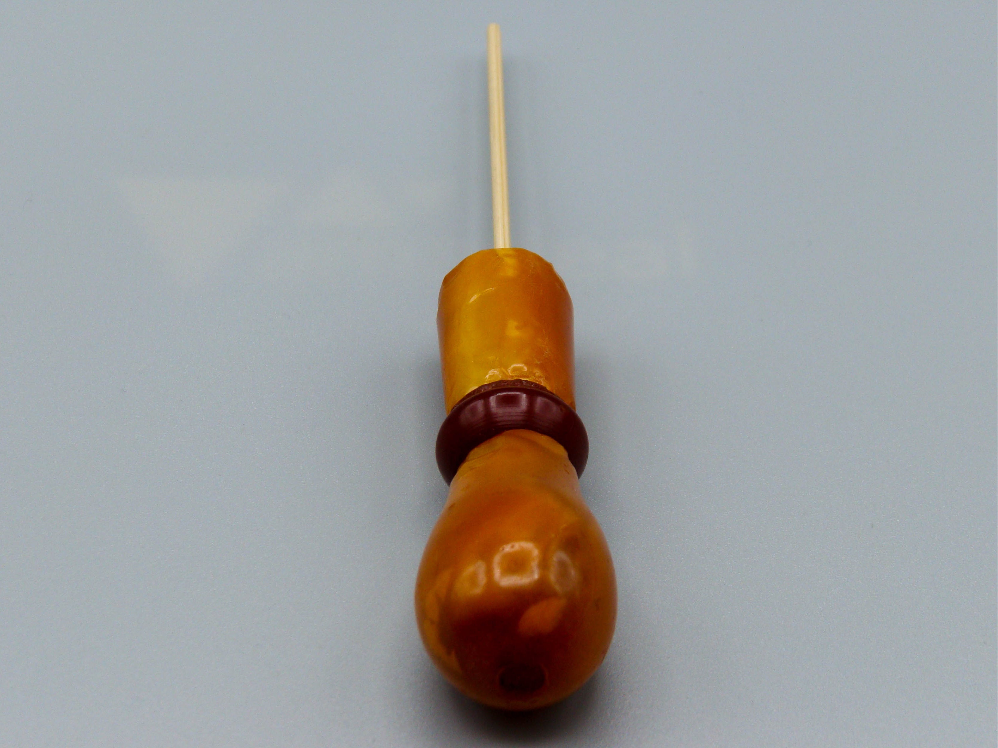 Antique Baltic egg yolk Natural Amber Hookah Mouthpiece - Kingdom of Antique Arts