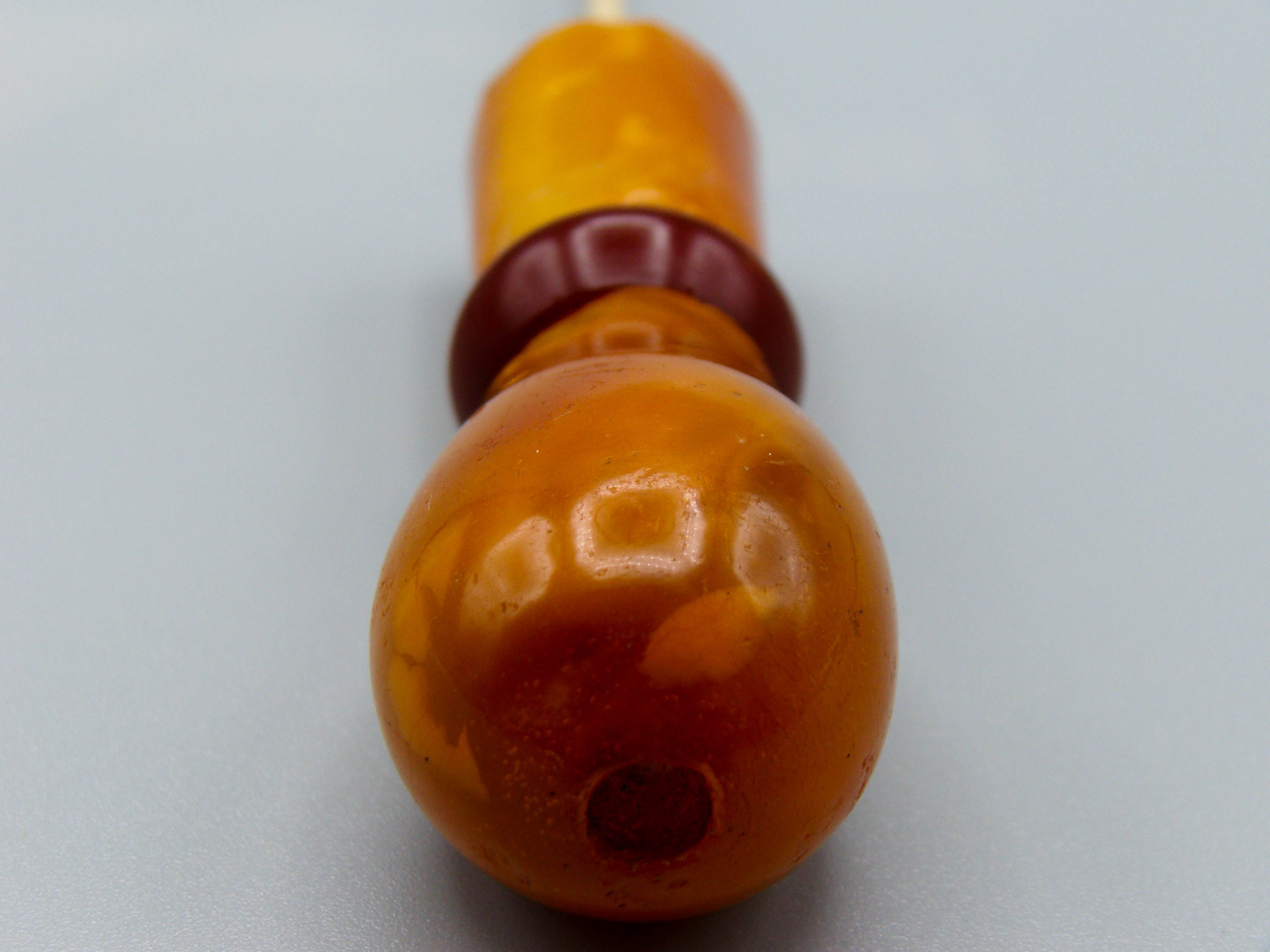 Antique Baltic egg yolk Natural Amber Hookah Mouthpiece - Kingdom of Antique Arts