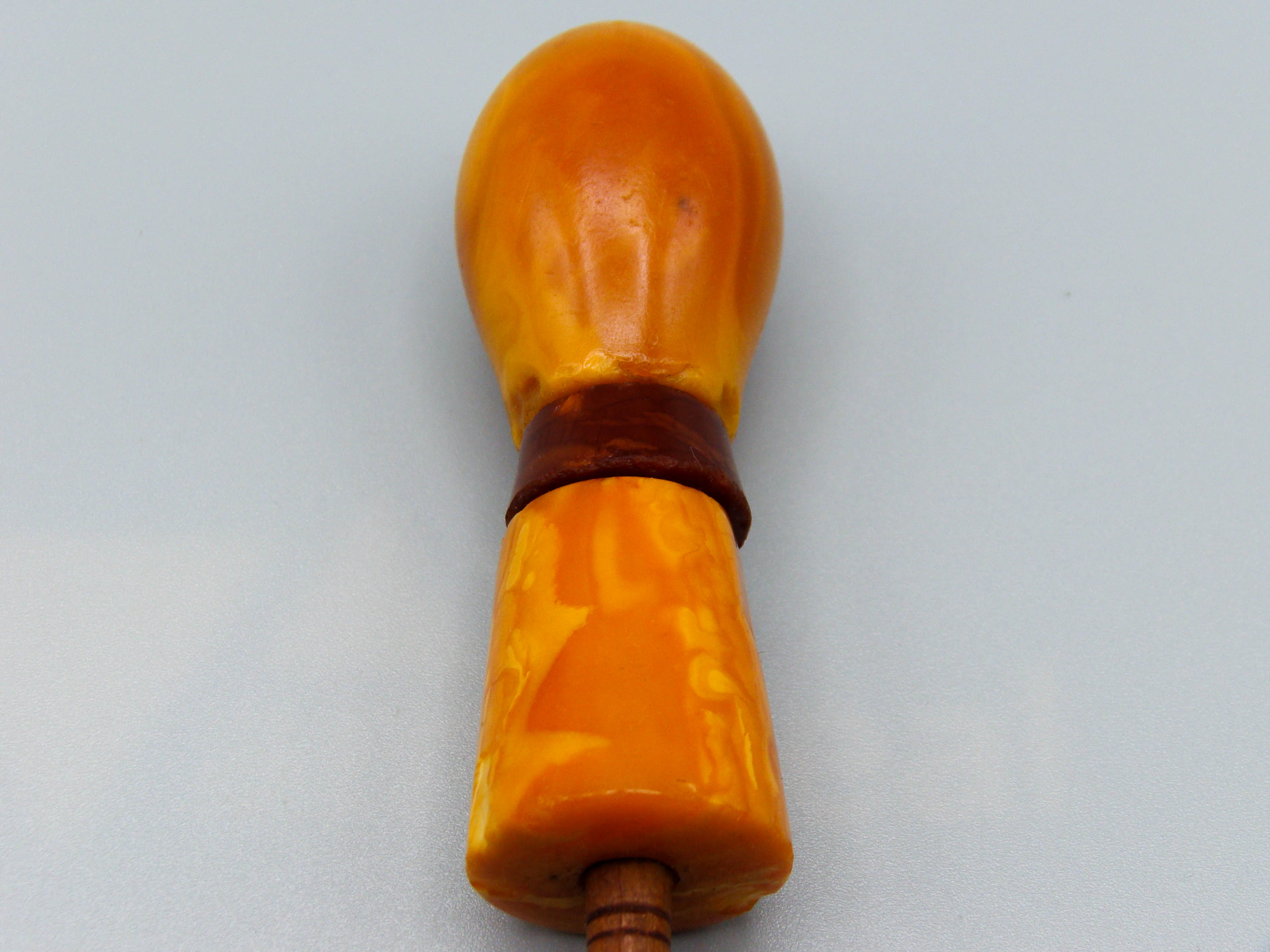 Antique Baltic egg yolk Natural Amber Hookah Mouthpiece - Kingdom of Antique Arts