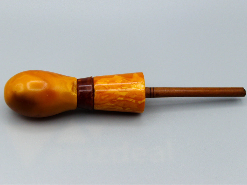 Antique Baltic egg yolk Natural Amber Hookah Mouthpiece - Kingdom of Antique Arts