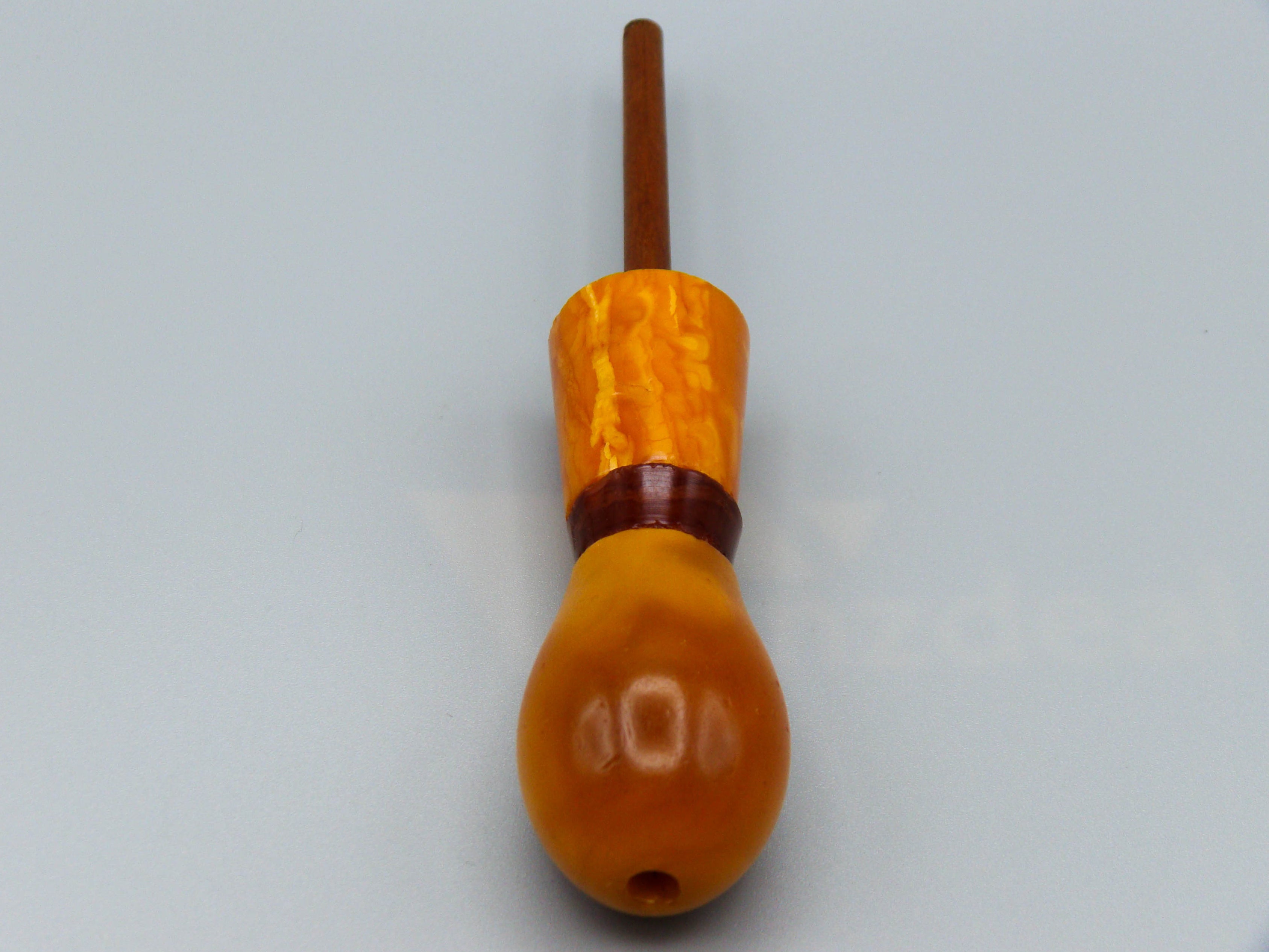 Antique Baltic egg yolk Natural Amber Hookah Mouthpiece - Kingdom of Antique Arts