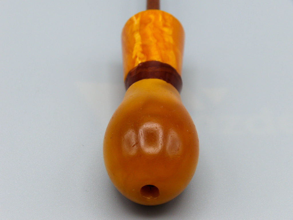 Antique Baltic egg yolk Natural Amber Hookah Mouthpiece - Kingdom of Antique Arts