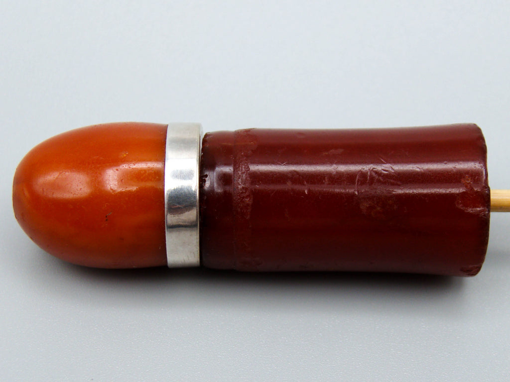Antique Baltic egg yolk Natural Amber Hookah Mouthpiece - Kingdom of Antique Arts