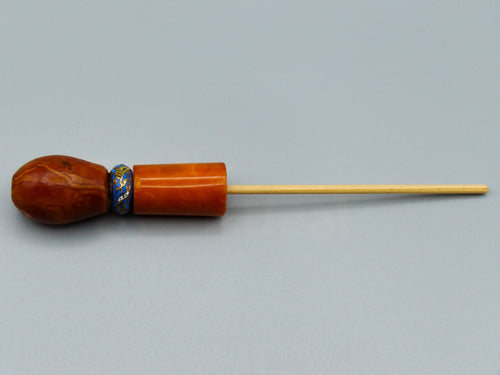 Antique Baltic egg yolk Natural Amber Hookah Mouthpiece - Kingdom of Antique Arts