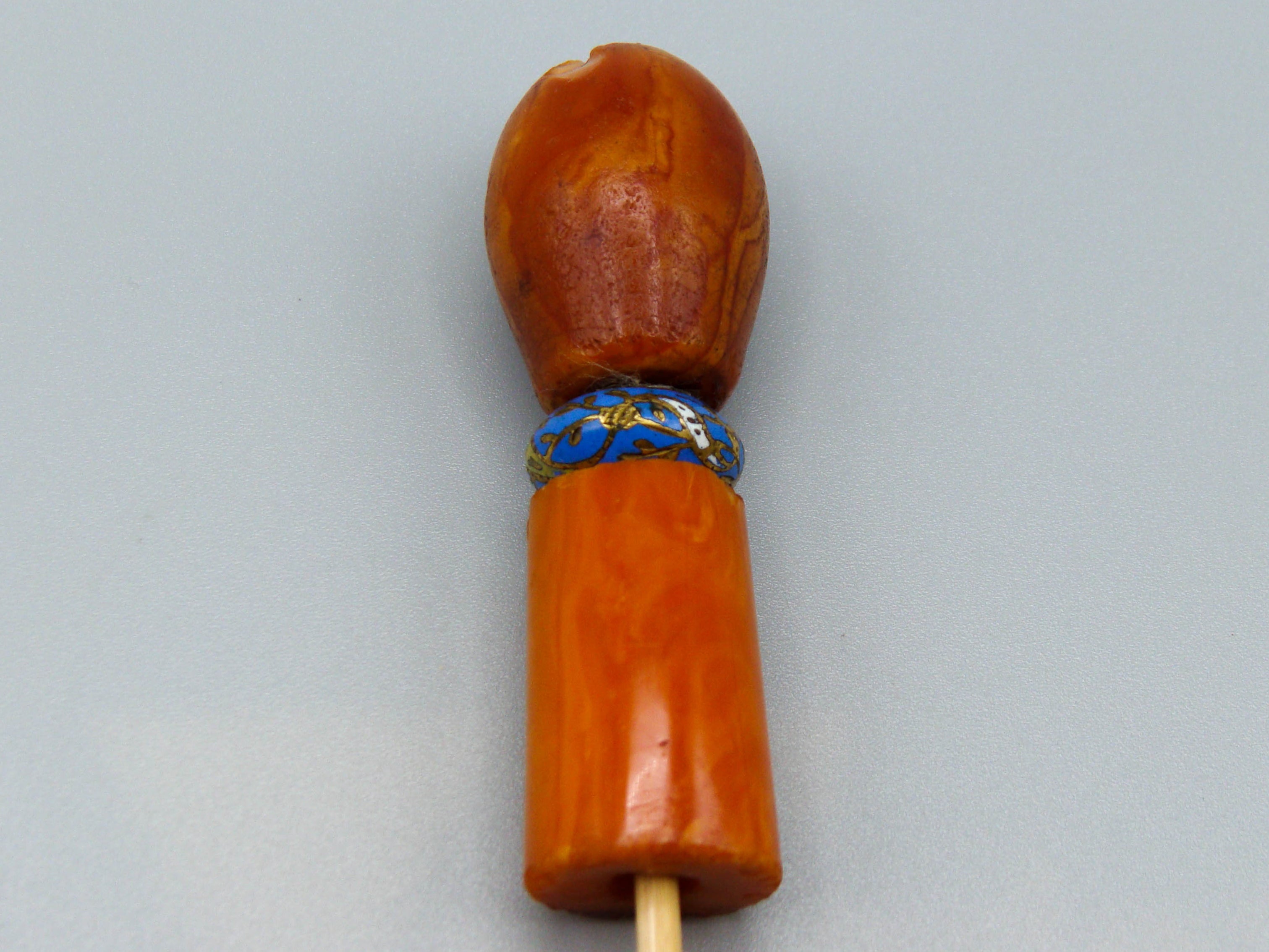 Antique Baltic egg yolk Natural Amber Hookah Mouthpiece - Kingdom of Antique Arts
