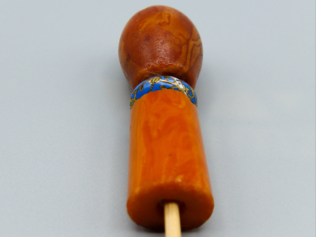 Antique Baltic egg yolk Natural Amber Hookah Mouthpiece - Kingdom of Antique Arts