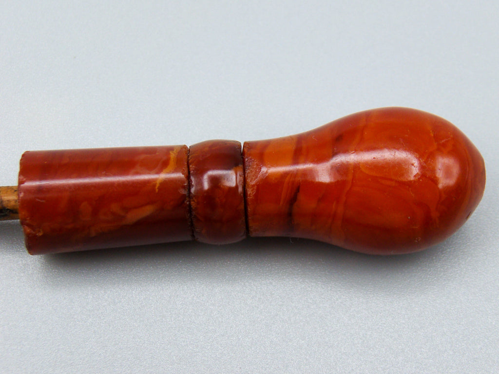 Antique Baltic egg yolk Natural Amber Hookah Mouthpiece - Kingdom of Antique Arts