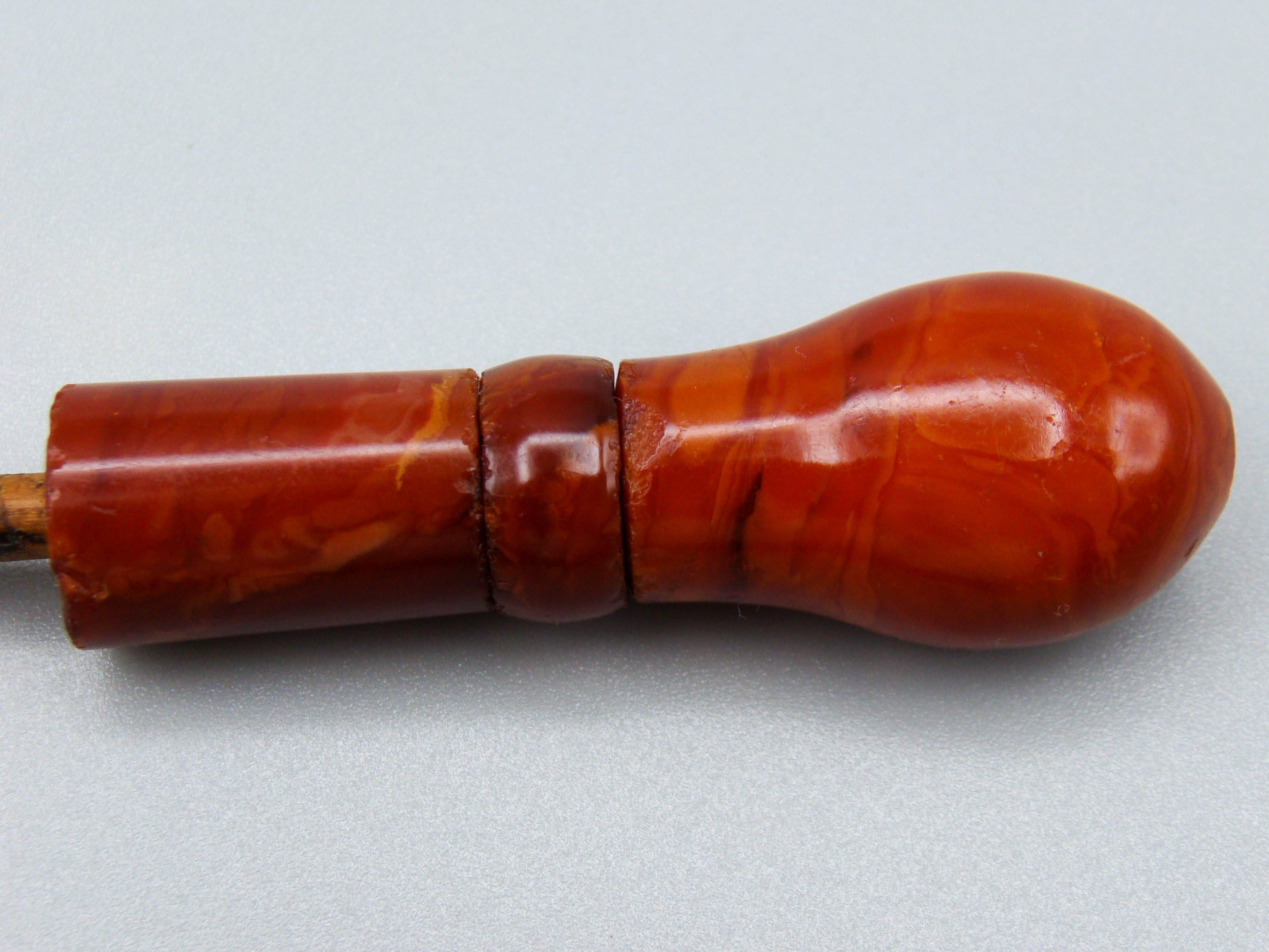 Antique Baltic egg yolk Natural Amber Hookah Mouthpiece - Kingdom of Antique Arts