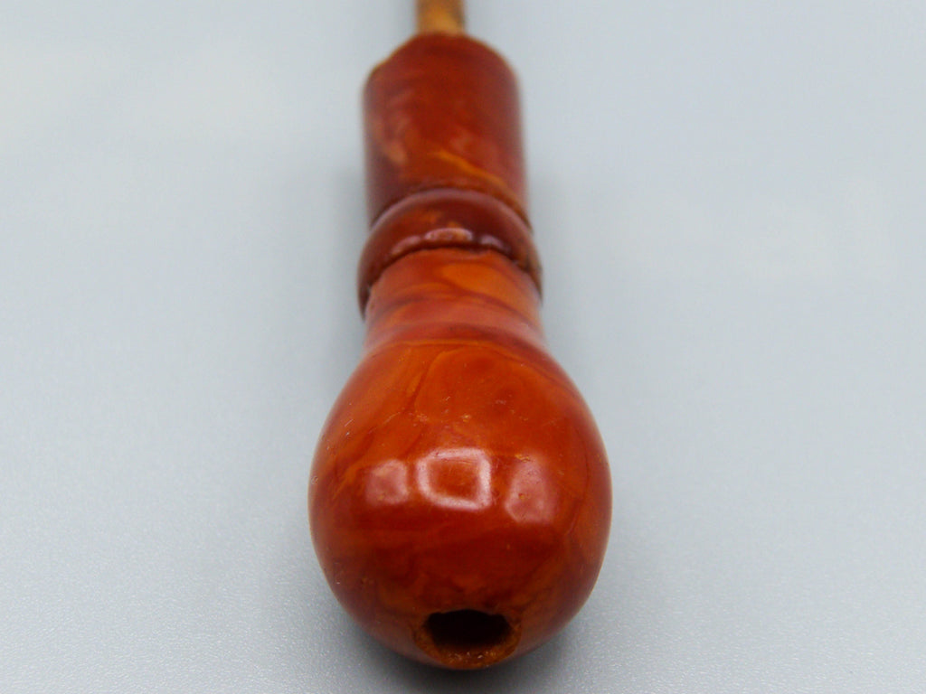 Antique Baltic egg yolk Natural Amber Hookah Mouthpiece - Kingdom of Antique Arts