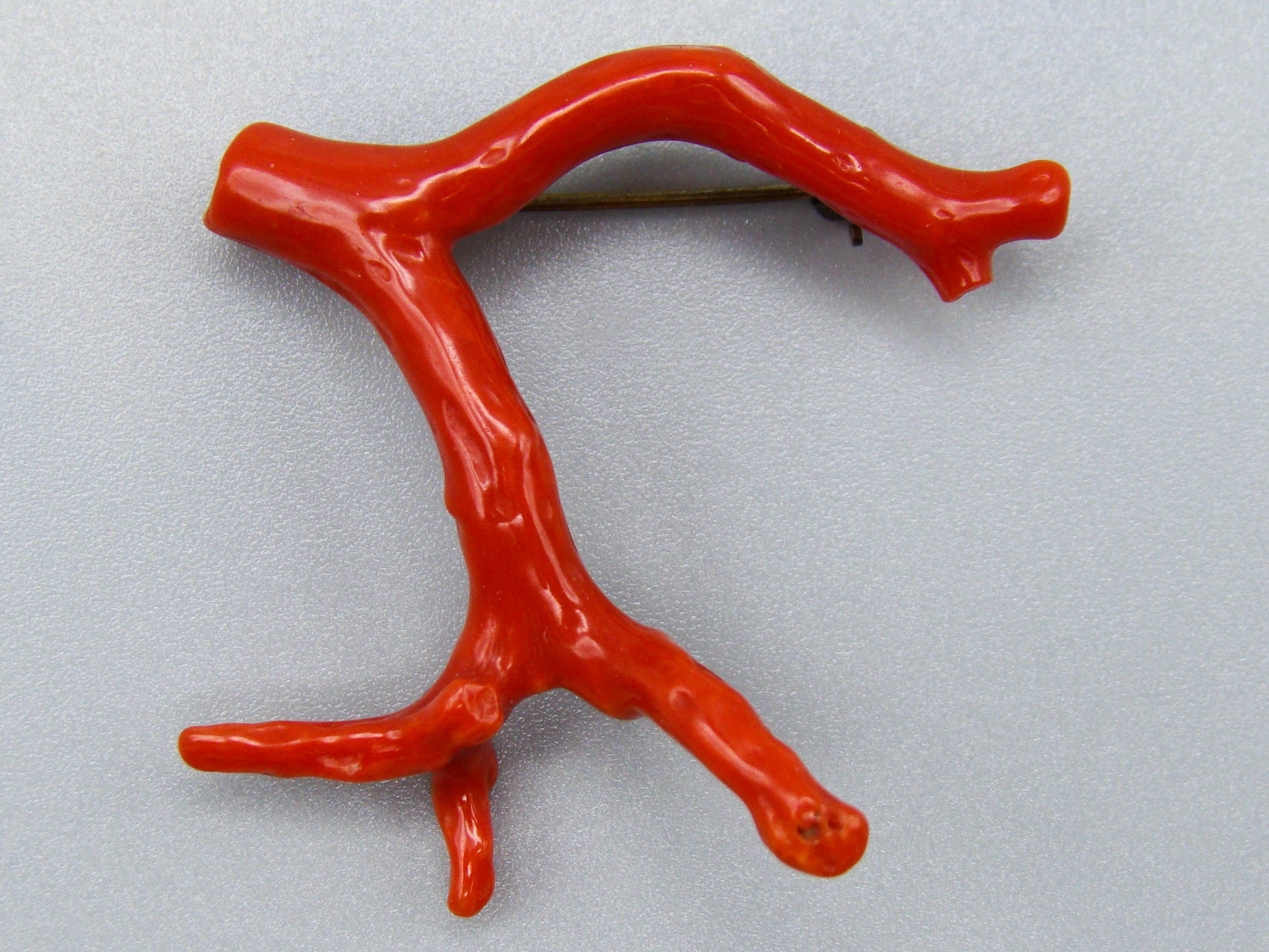 antique coral, natural coral, undyed coral, dark red coral, blood red coral, Italian coral, pacific coral, Sardinian Coral, Coral brooch, sea coral, aka coral