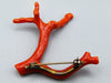 antique coral, natural coral, undyed coral, dark red coral, blood red coral, Italian coral, pacific coral, Sardinian Coral, Coral brooch, sea coral, aka coral