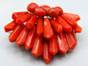 antique coral, natural coral, undyed coral, dark red coral, blood red coral, Italian coral, pacific coral, Sardinian Coral, Coral brooch, sea coral, aka coral